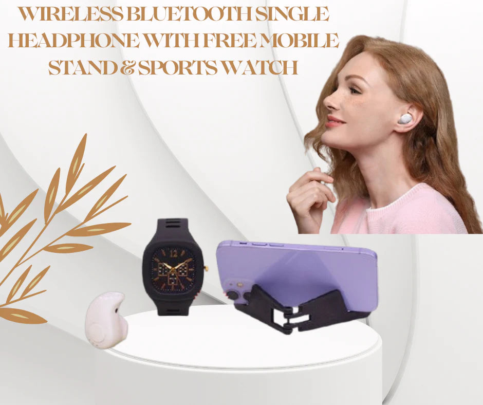 Buy Wireless Bluetooth Mobile Stand Watch Single Headphone in