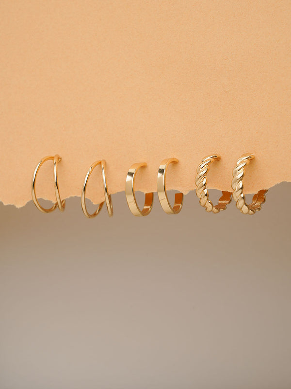 3 pairs Minimal Hoop Earrings - Shop authentic Indian Jewelry by Lili Origin