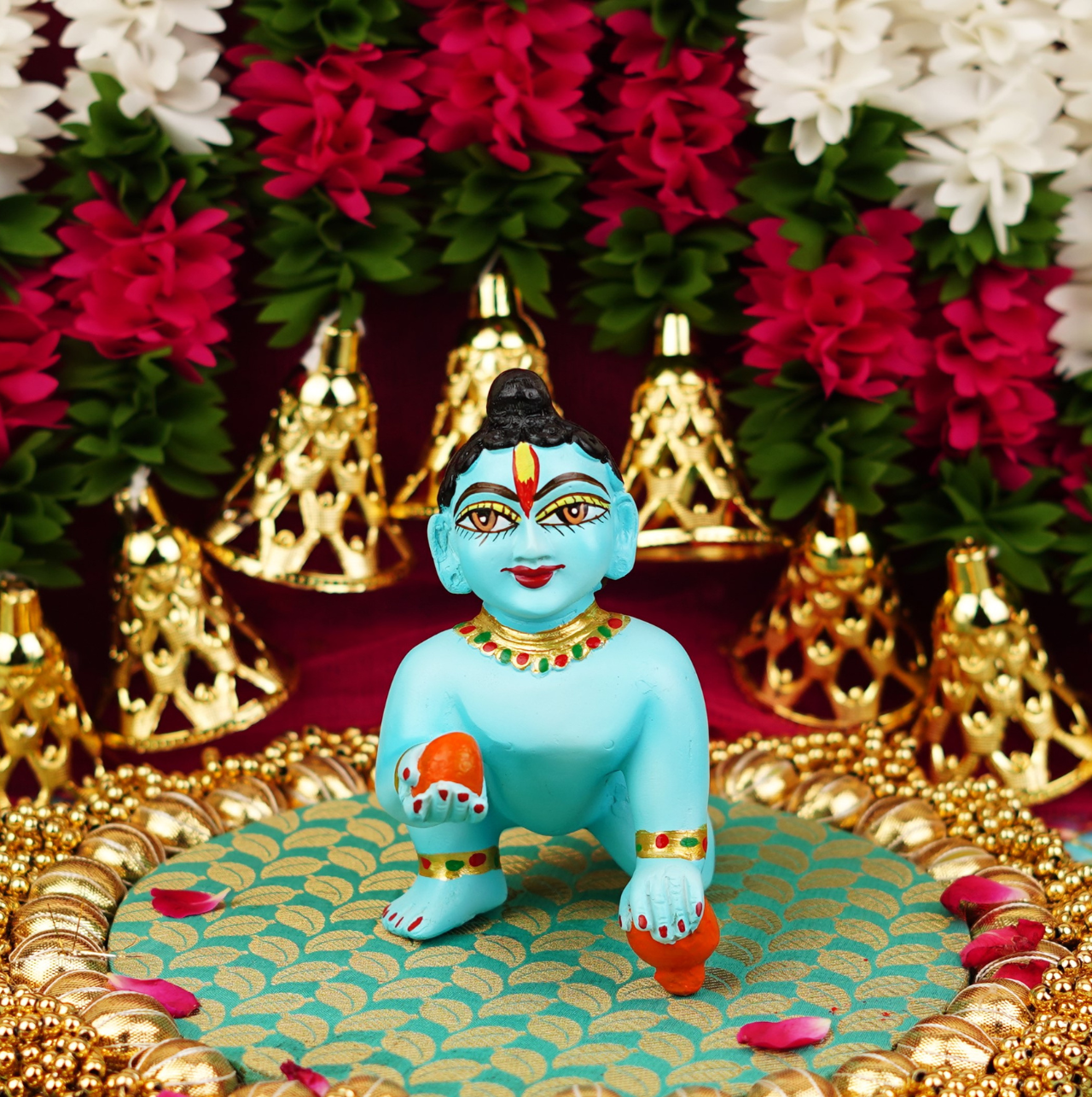 Buy Blue Resin Laddu Gopal Idol 4.5 Inch in India at Best Price