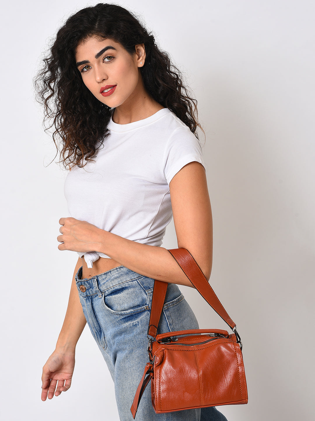 Elegance Ensemble Brown Hand Bag - Shop authentic Indian Women's Fashion by Haute Sauce