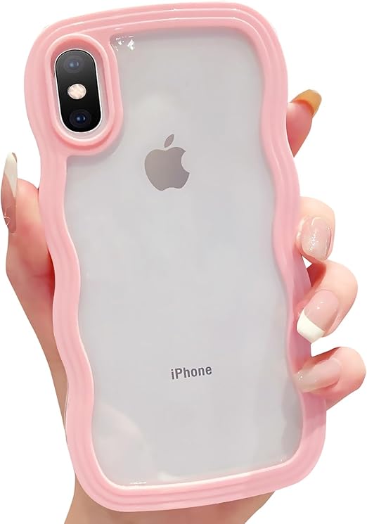 Iphone Xs Pink Silicone Case Pink Zig Zag Frame Silicon Case For