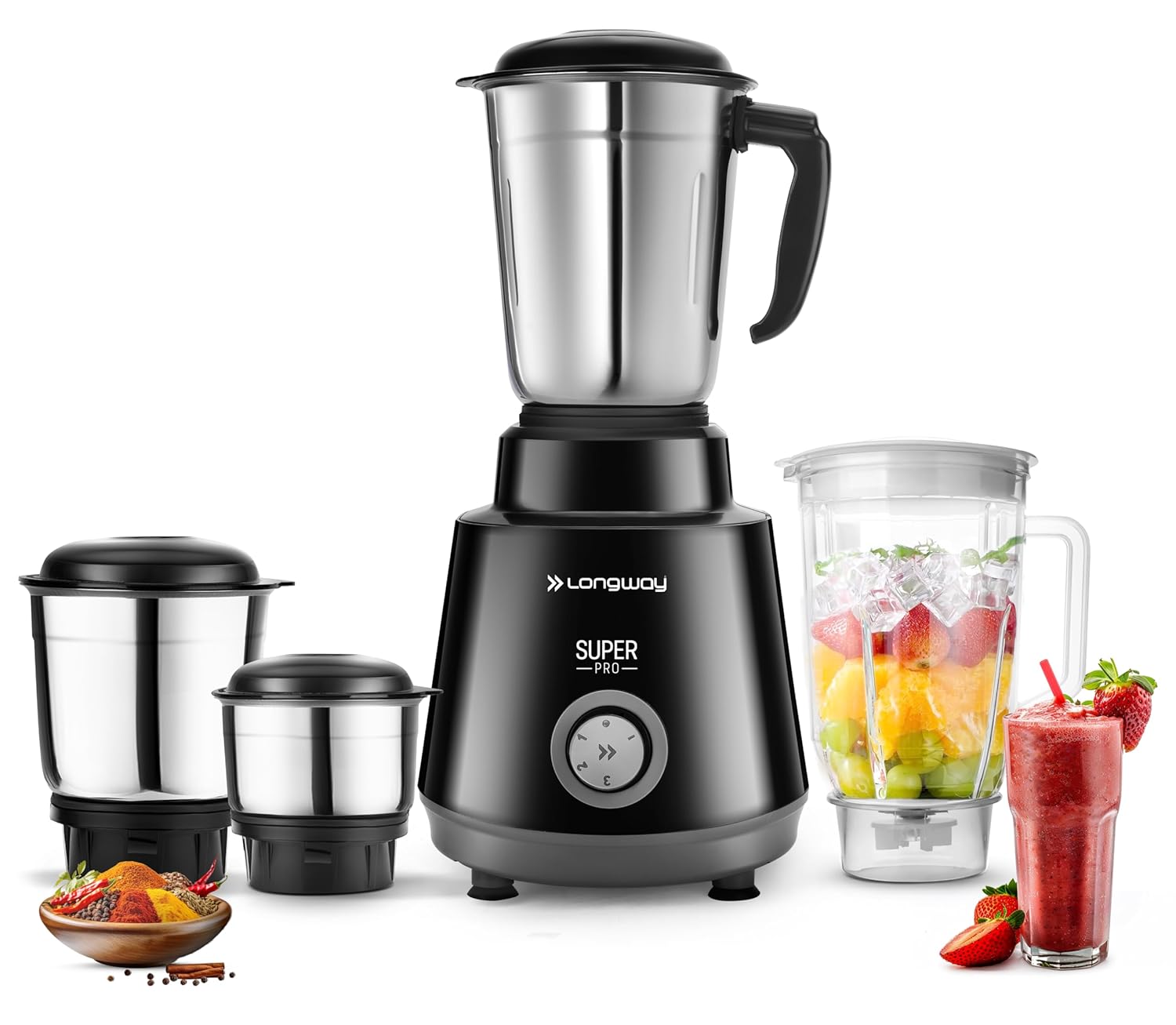Buy Longway Super Pro Juicer Mixer Grinder | Up to 700 - 750 Watt