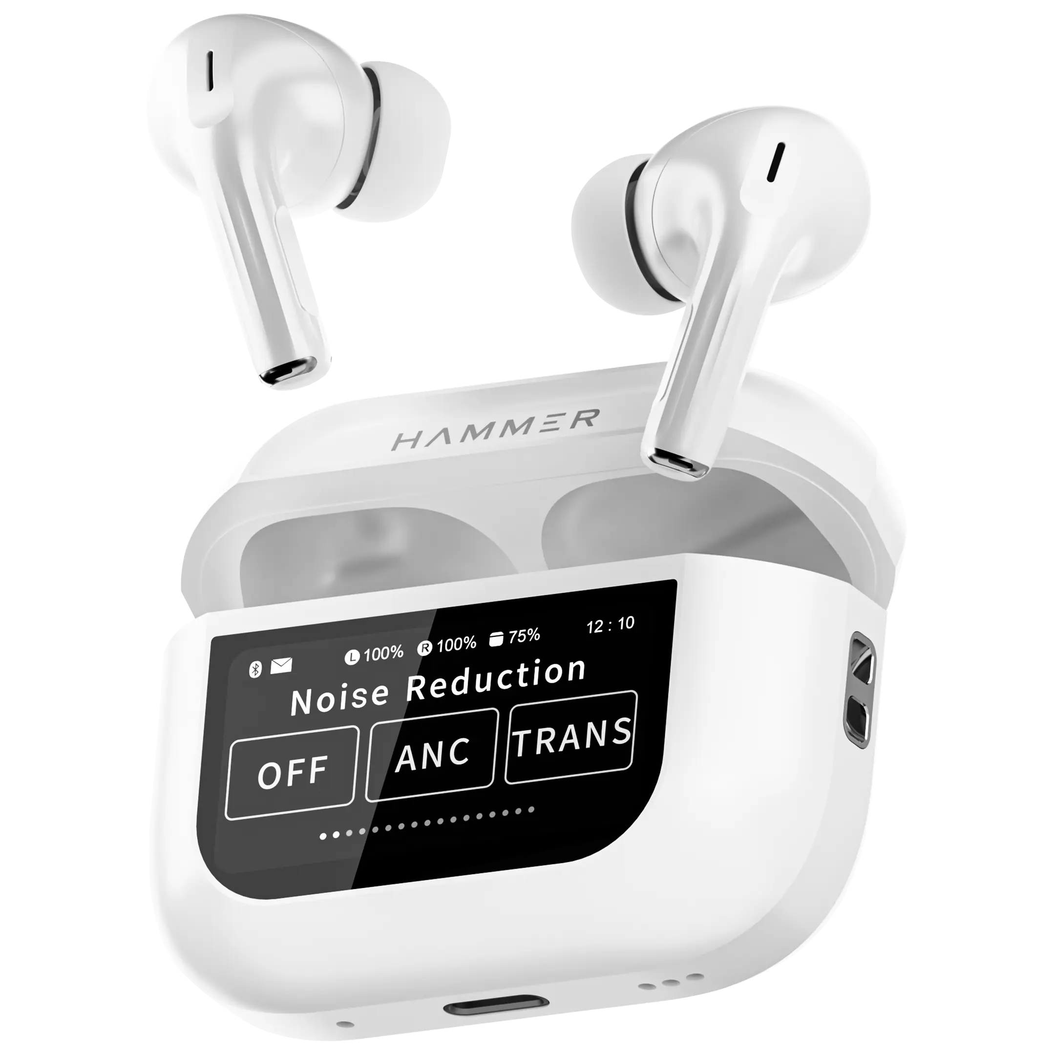 Buy Hammer Screen TWS Bluetooth Earbuds with 32 db ANC ENC and On