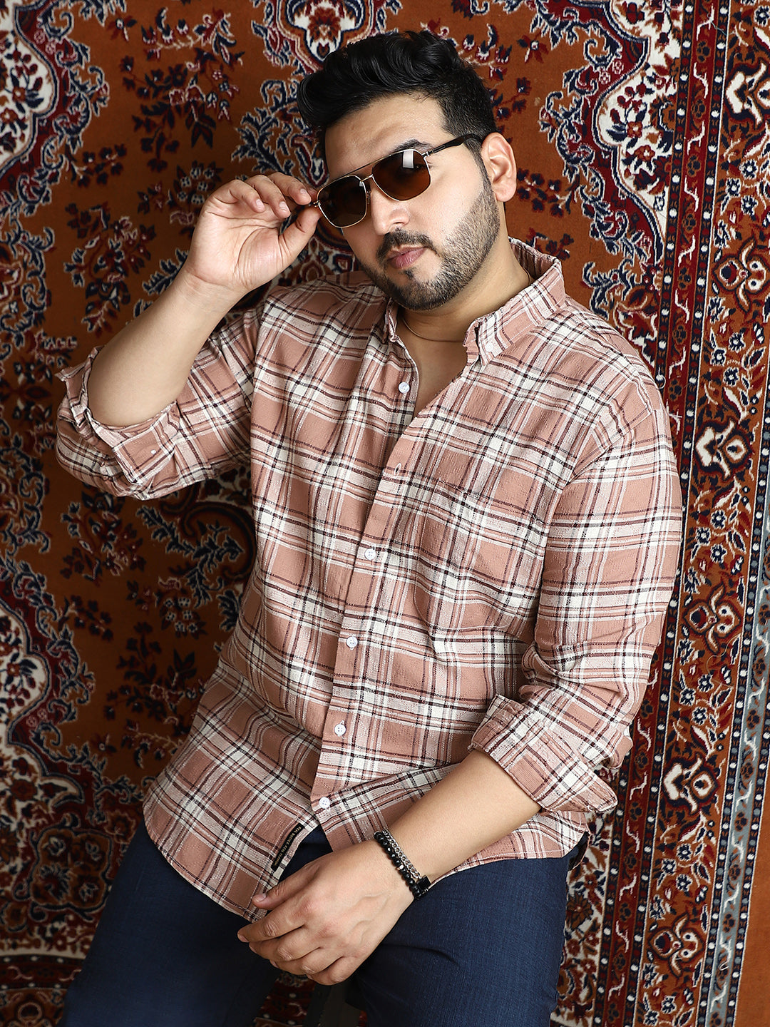 Buy Tactile-Check Regular Shirt in India at Best Price - Zop