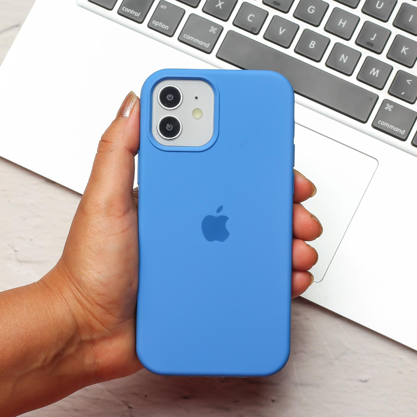 Buy Sky Blue Original Silicone Case For Apple Iphone 12 Mini in