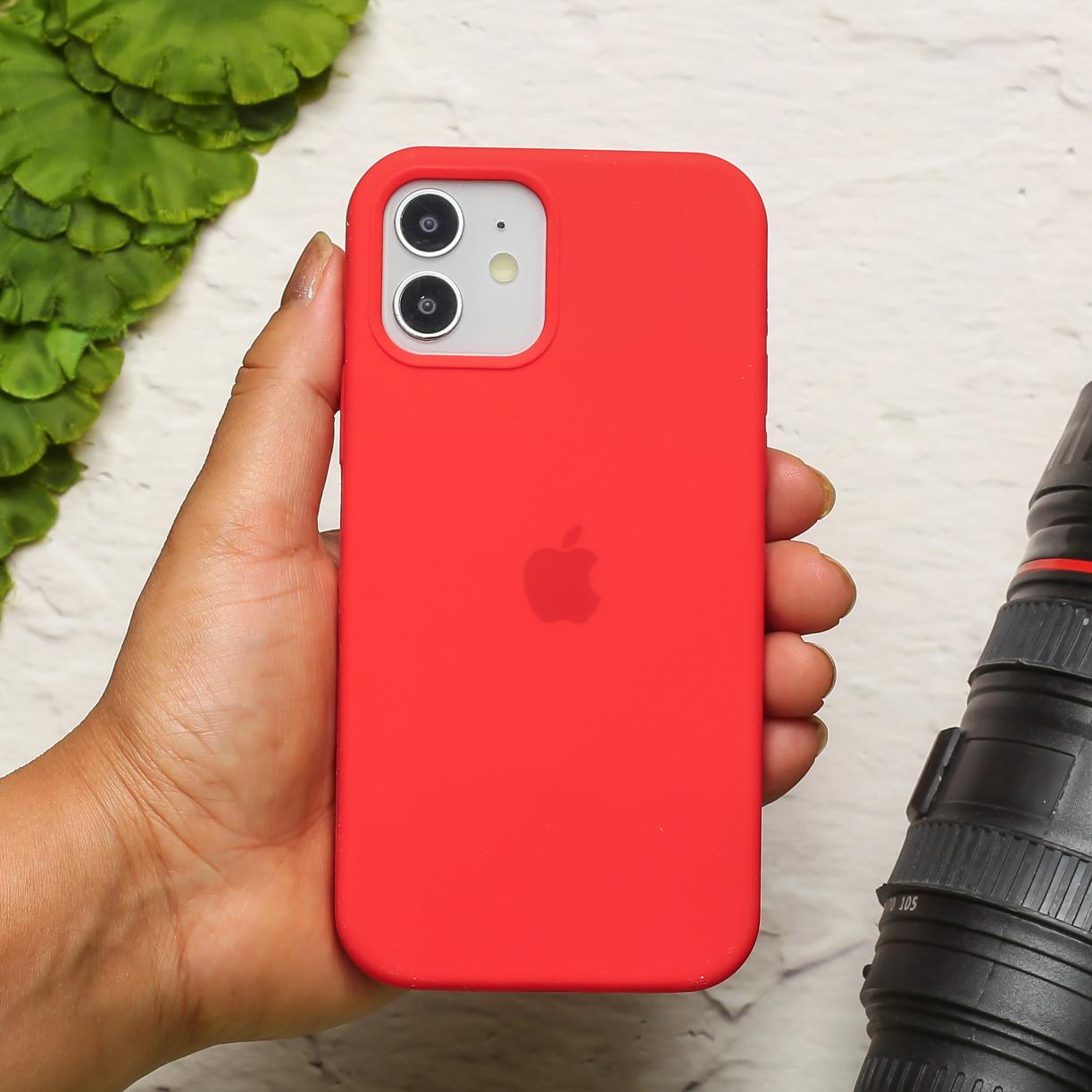 Buy Red Original Silicone Case For Apple Iphone 11 in India at