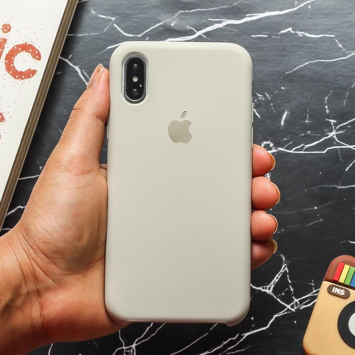 Buy Cream Original Silicone Case For Apple Iphone X/Xs in India at