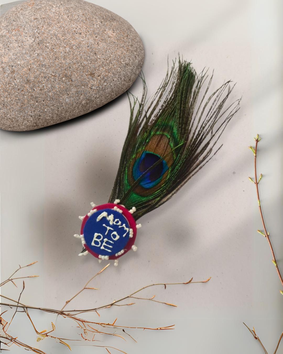 Mor Pankh Velvet Brooch Ladkewale Ladkiwale Metal Cutout Brooch