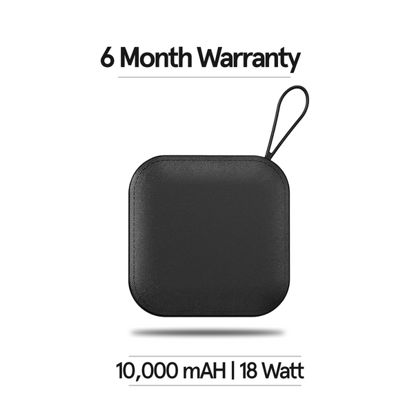 10000 mAh Power Bank 18W with Lithium ion Battery Black (MINI-POWER-BANK) (6 Months Brand Warranty)