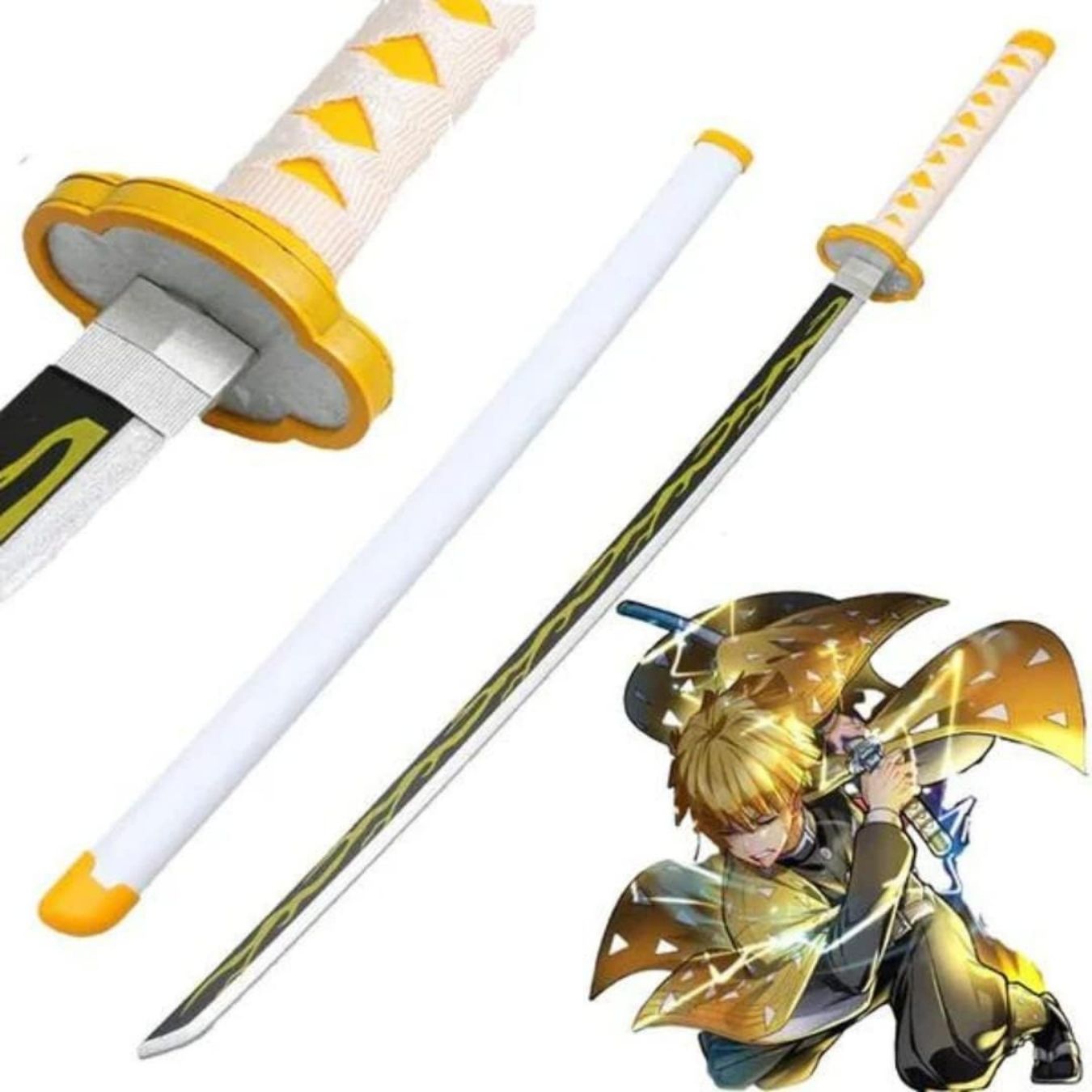 Buy Zenitsu's Katana | Demon Slayer | Wooden (no sharp edge) Life