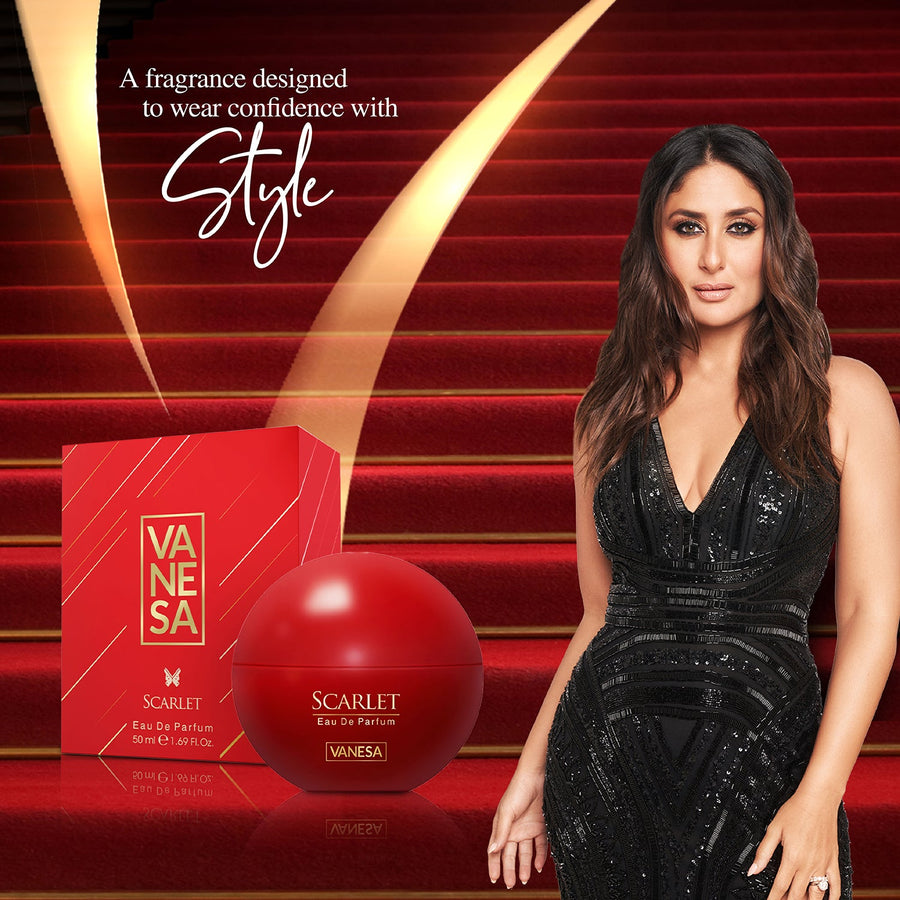Vanesa Scarlet Eau De Parfum | Long Lasting Fragrance Perfume | Skin F - Shop authentic Indian Beauty by Vanesa Beauty