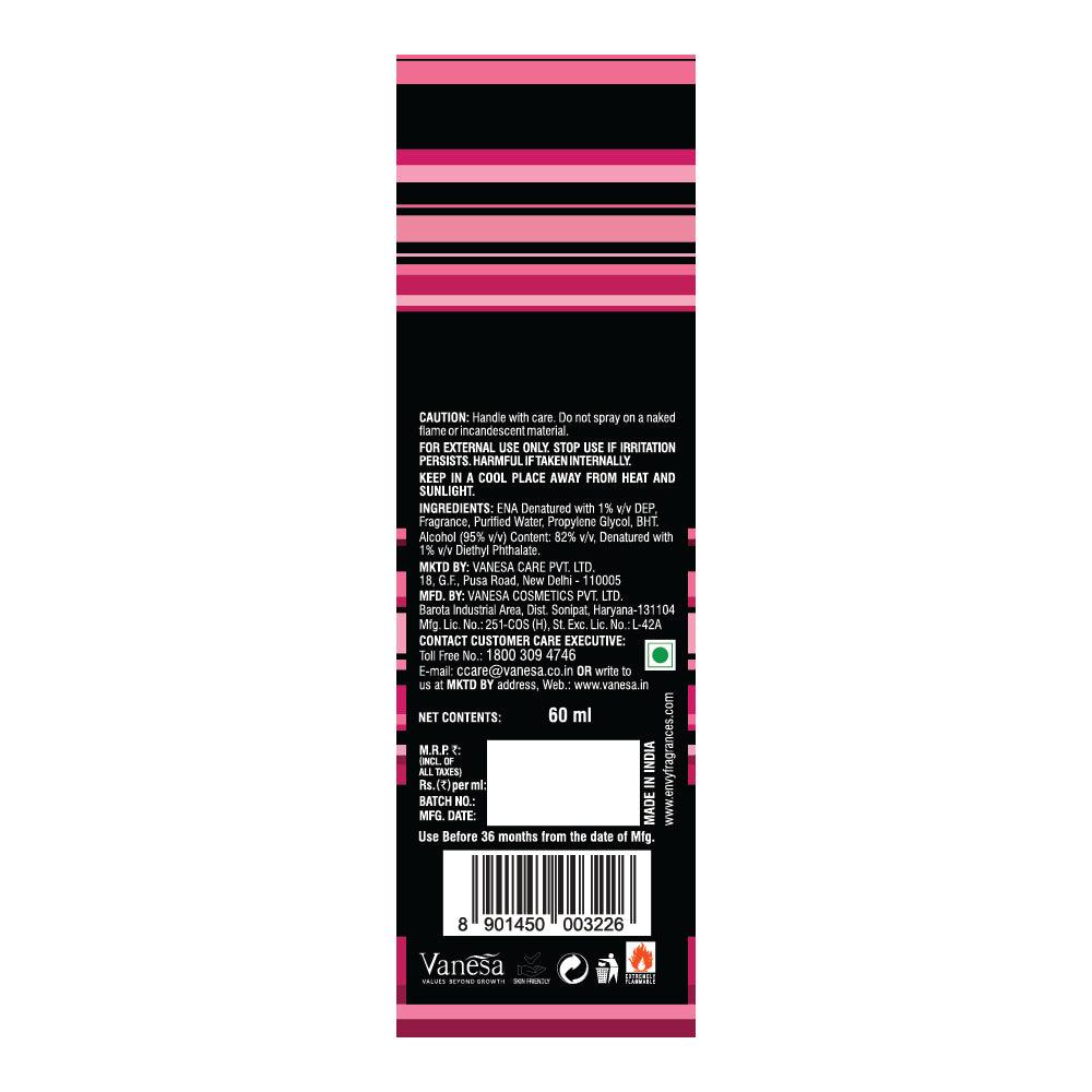 Envy Perfume Natural Spray Blush pack of 3 60ml*3 - Shop authentic Indian Beauty by Envy Fragrances