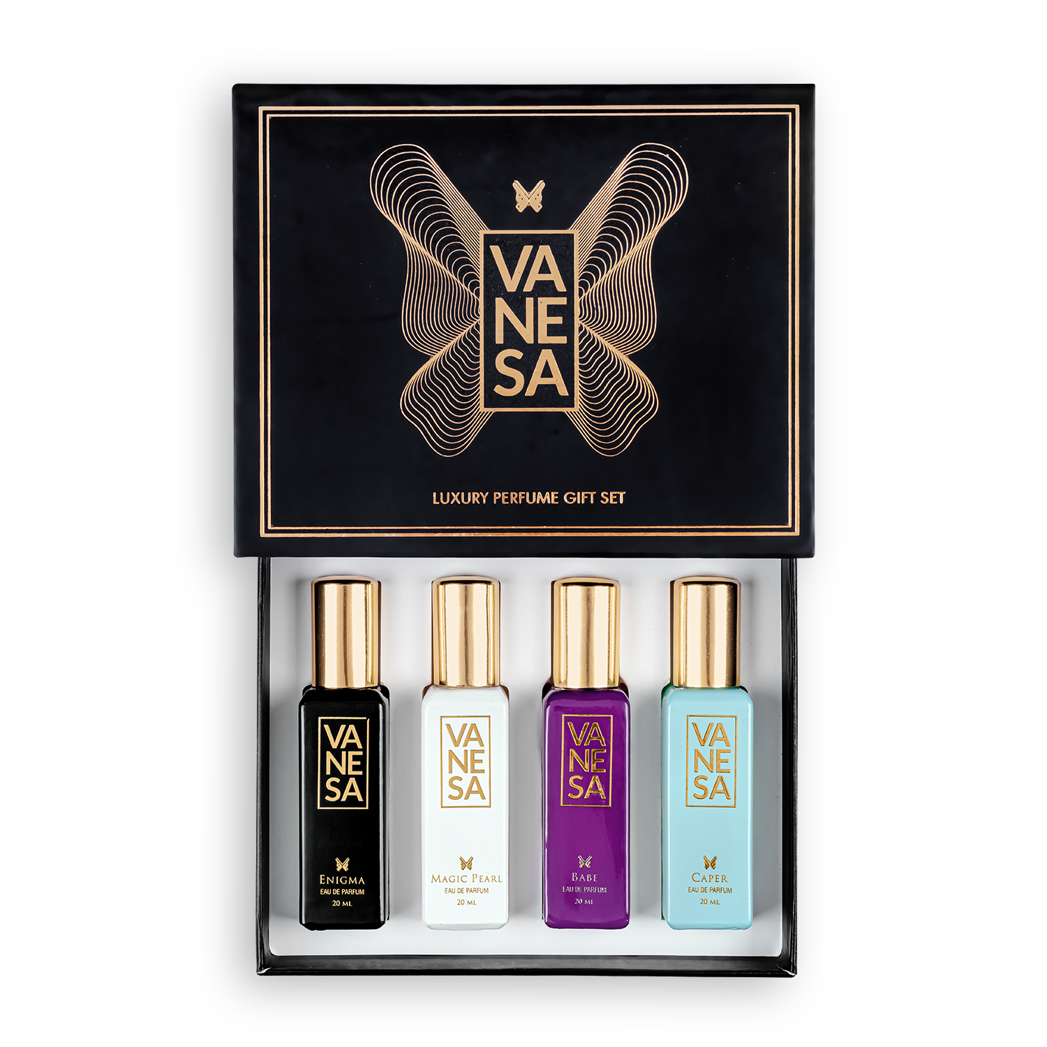 Vanesa Luxury Perfume Gift Set, Enigma, Magic pearl, Babe, Caper|For W - Shop authentic Indian Beauty by Vanesa Beauty