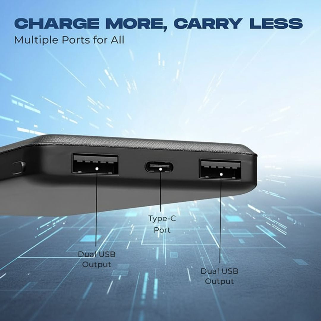 TecSox 10000 mAh Power Bank | 25W
