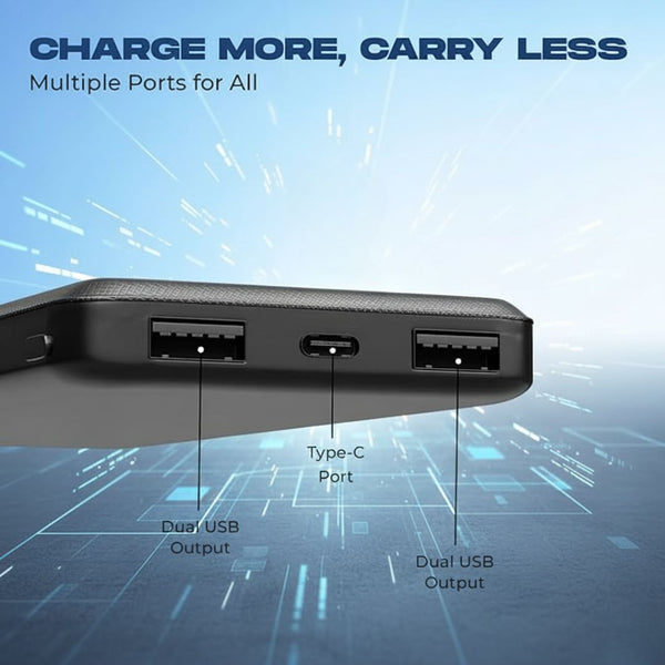 TecSox 10000 mAh Power Bank | 25W
