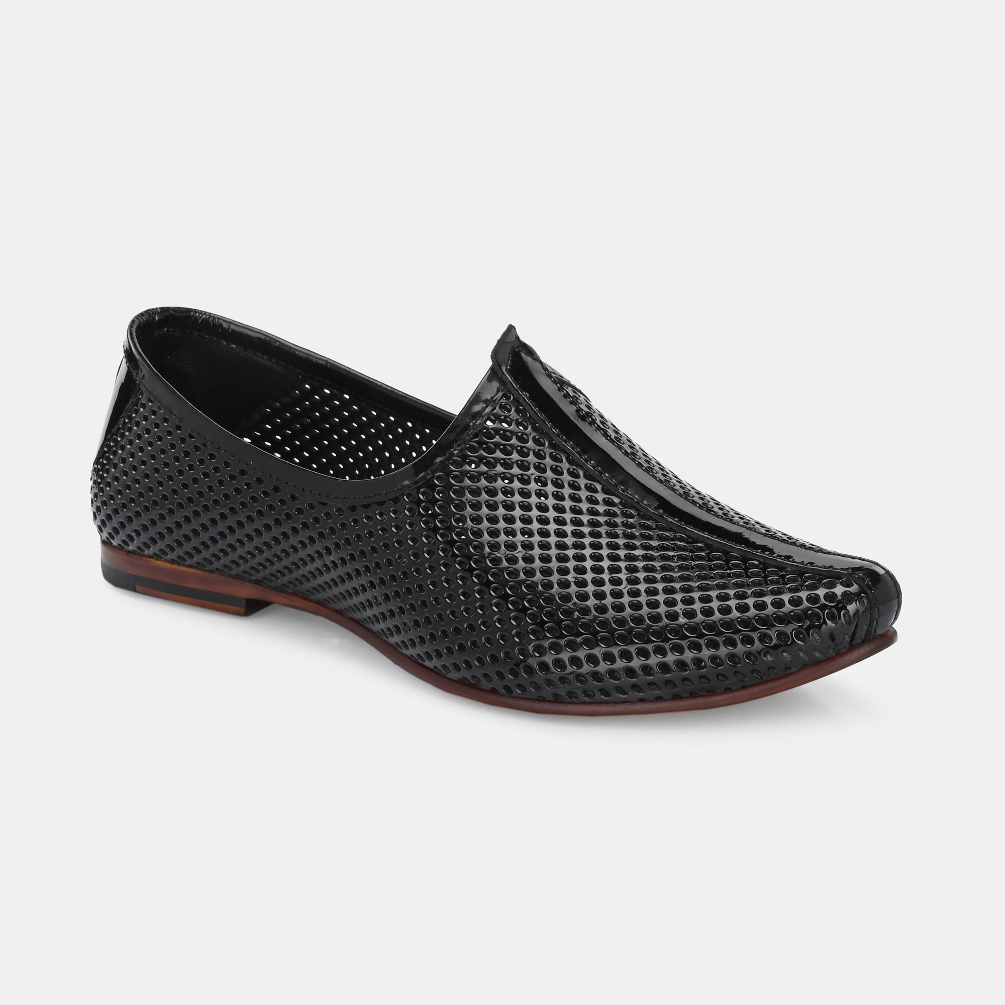 Patent Black Malaga Jooti By Lafattio