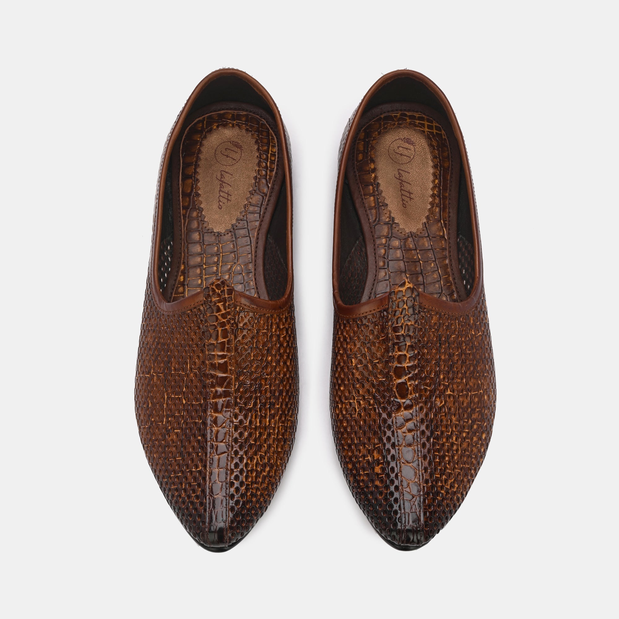 Textured Tan Malaga Jooti By Lafattio