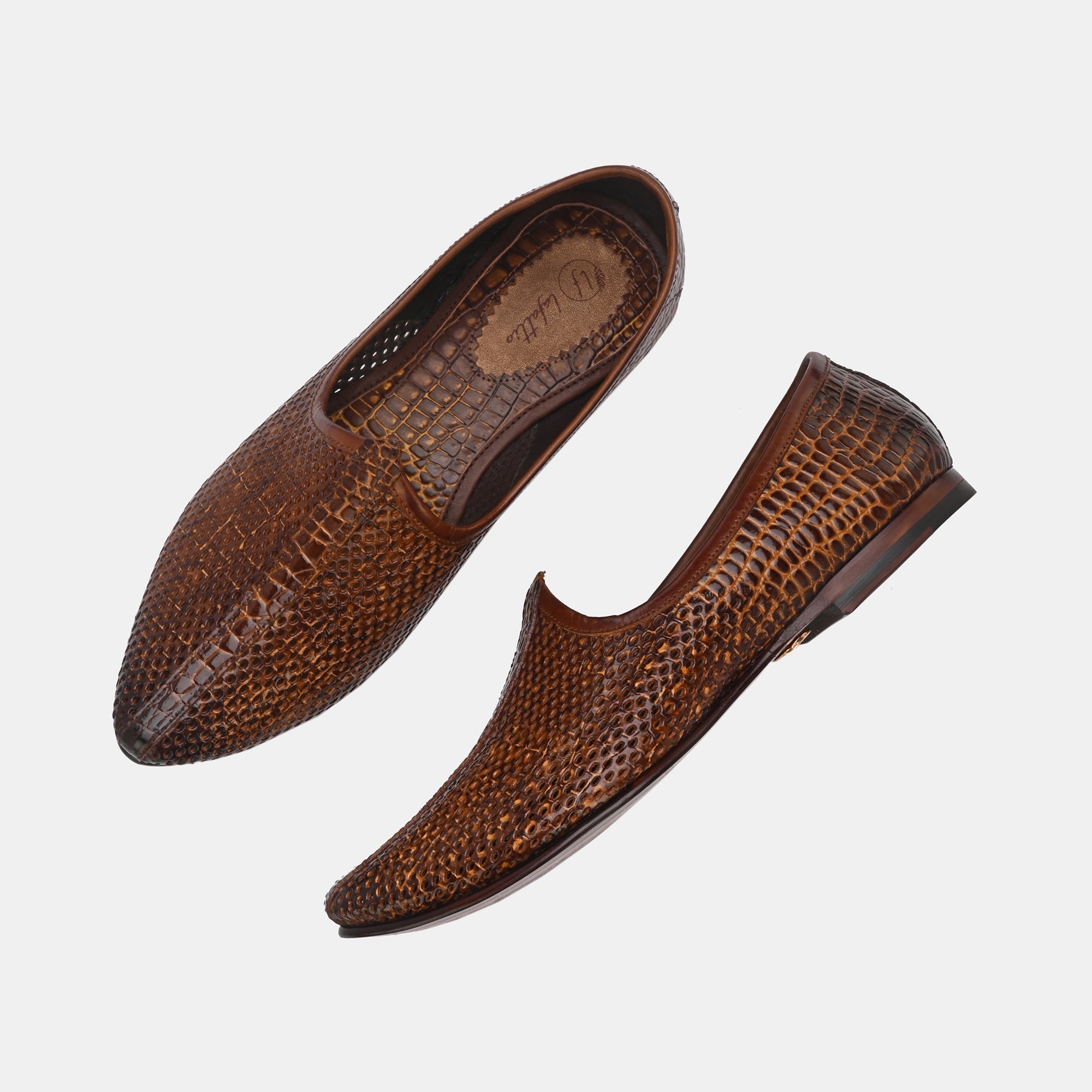 Textured Tan Malaga Jooti By Lafattio