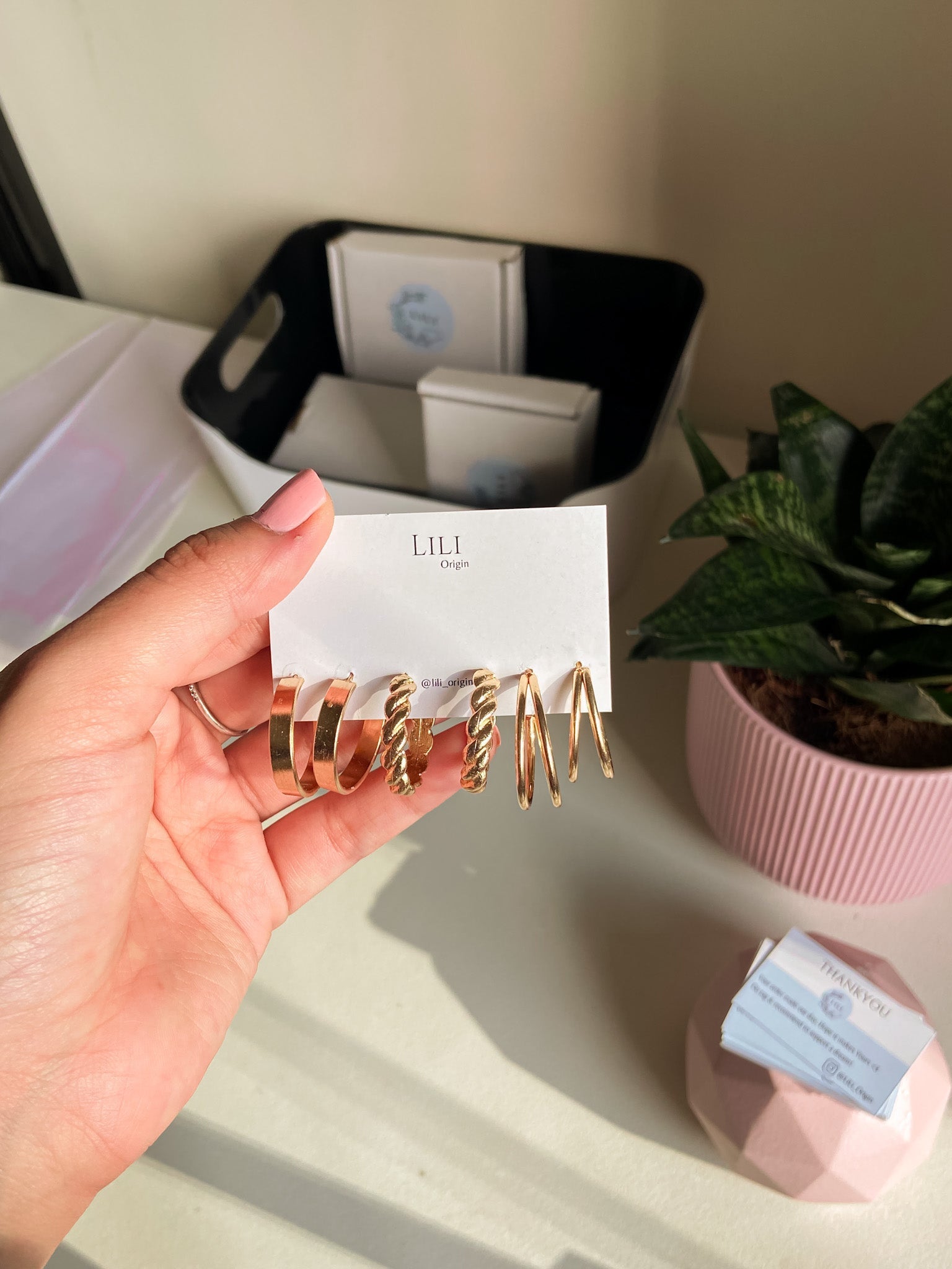 3 pairs Minimal Hoop Earrings - Shop authentic Indian Jewelry by Lili Origin