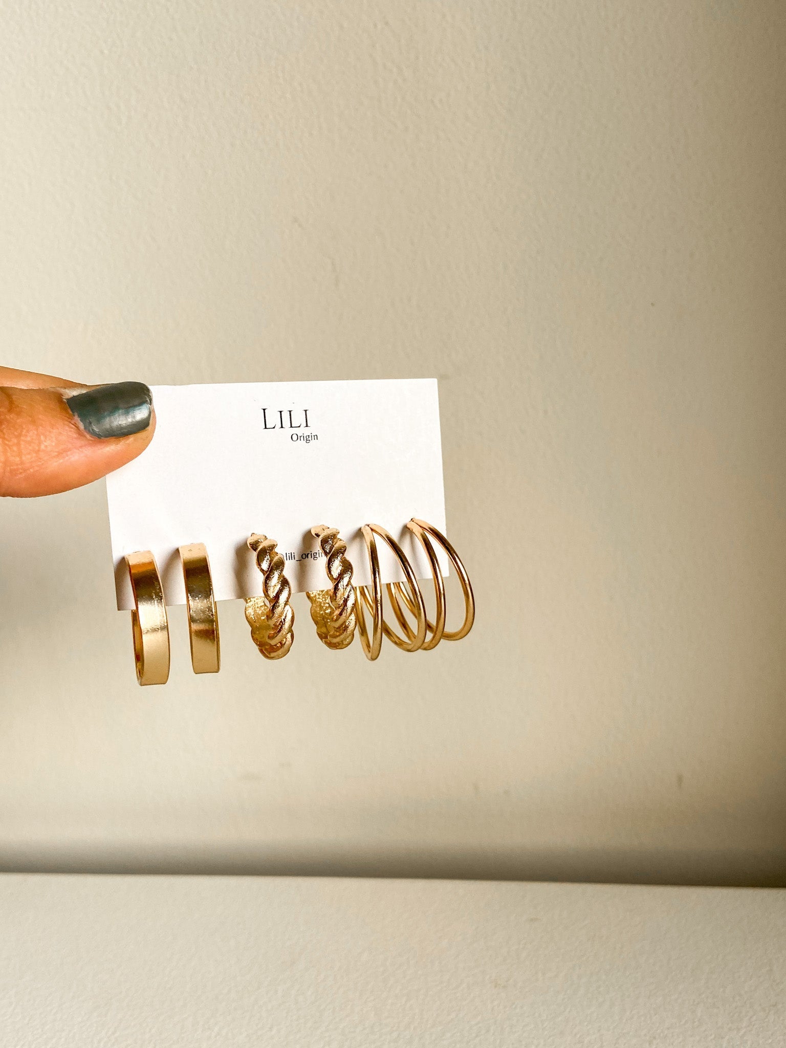 3 pairs Minimal Hoop Earrings - Shop authentic Indian Jewelry by Lili Origin