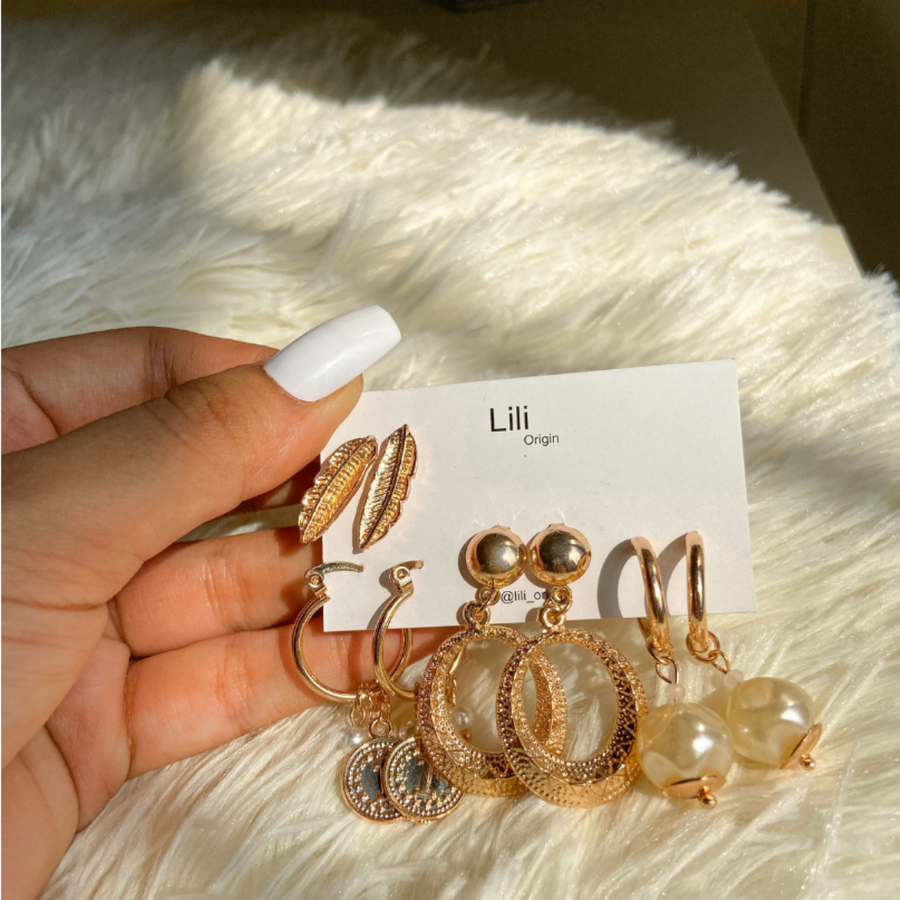 4 Pairs Danglers Earrings - Shop authentic Indian Jewelry by Lili Origin