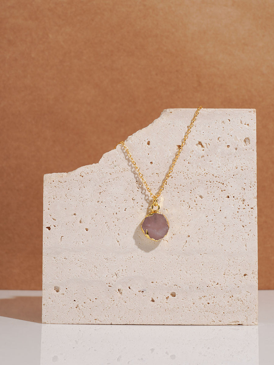 Rose Quarts Crystal Necklace - Shop authentic Indian Jewelry by Lili Origin