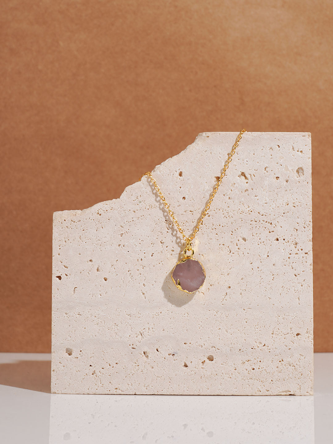 Rose Quarts Crystal Necklace - Shop authentic Indian Jewelry by Lili Origin