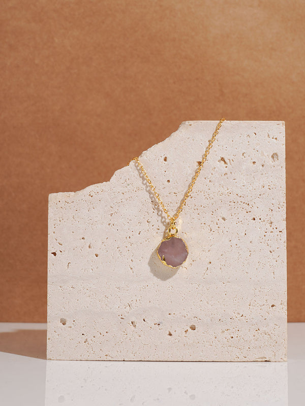 Rose Quarts Crystal Necklace - Shop authentic Indian Jewelry by Lili Origin