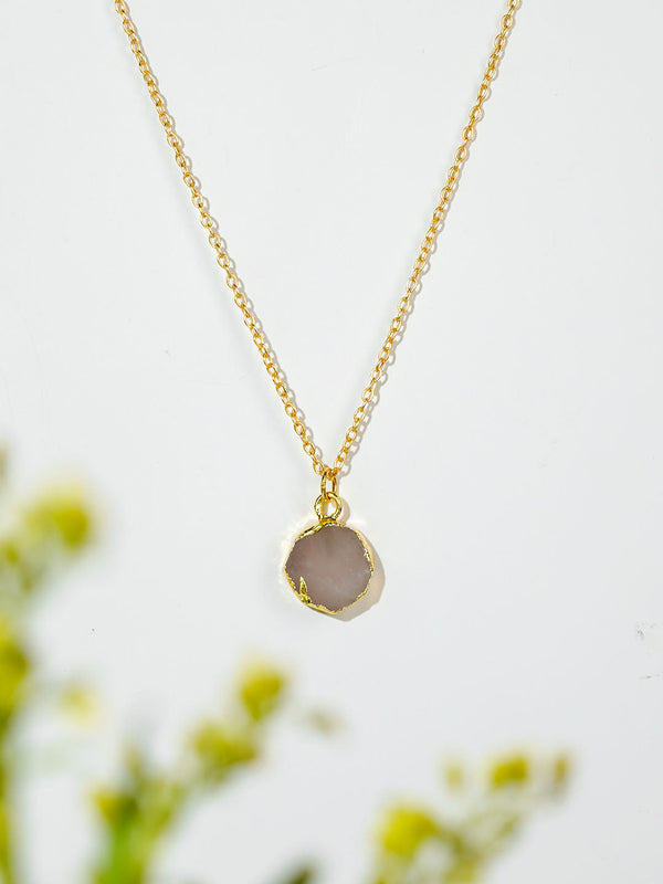Rose Quarts Crystal Necklace - Shop authentic Indian Jewelry by Lili Origin