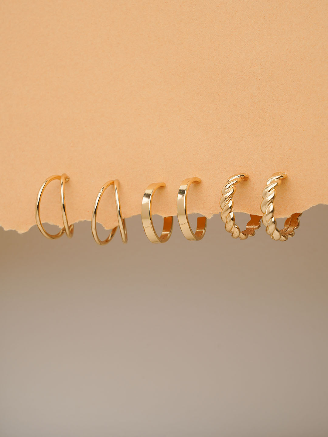 3 pairs Minimal Hoop Earrings - Shop authentic Indian Jewelry by Lili Origin