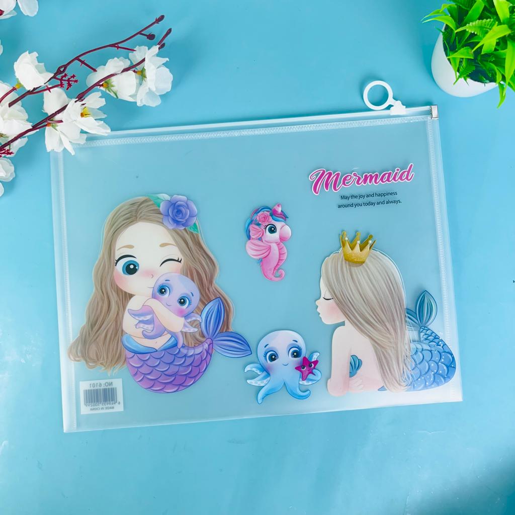 Mermaid Code Folder Buy Dinosaur and Mermaid A4 Zip Folder for Kids Zip folders | Random ...