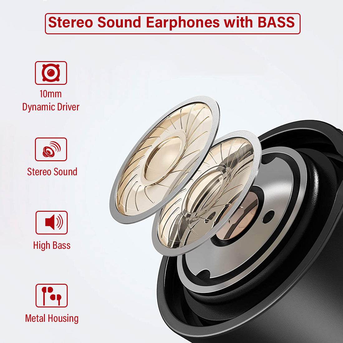 pTron Avento Plus In-Ear Wireless Headphones with Mic, 10mm Drivers, Immersive Sound, Handsfree Calls, Snug-fit Design, BT5.0, Magnetic Earbuds & In-line Controls & IPX4 Water Resistant (Grey & Black)