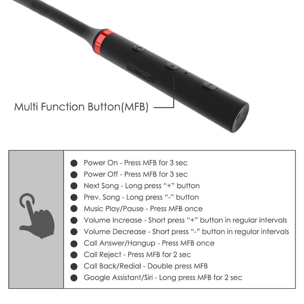 pTron InTunes Beats in-Ear Bluetooth Wireless Headphones with Mic, Punchy Bass, 10mm Drivers, Clear Calls, Dual Pairing, Fast Charging, Magnetic Buds, Voice Assist & IPX4 Wireless Neckband (Black & Red)