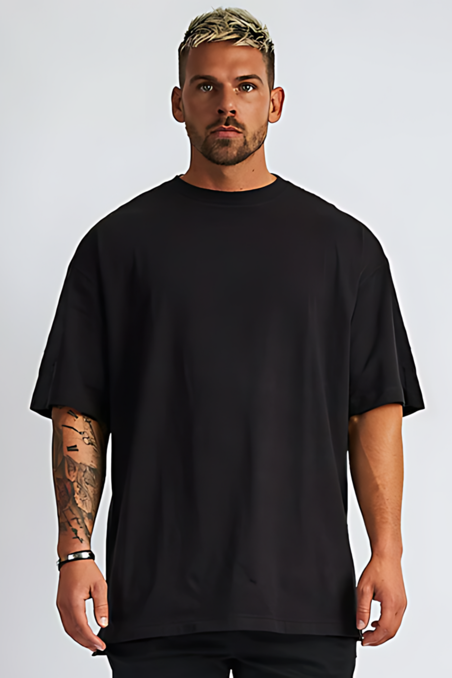 Buy Oversized T shirt Plain t-shirt - Crazy Bee- Plain Black in