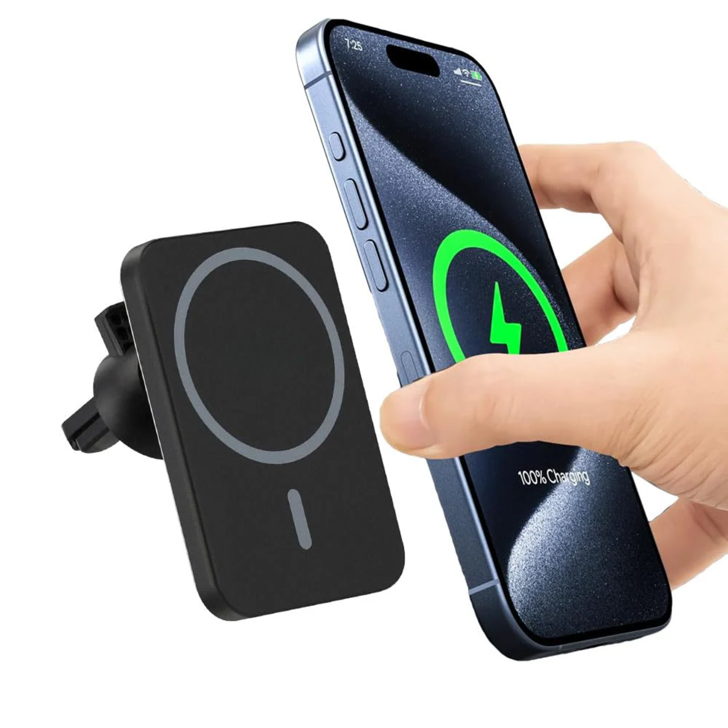 Buy CarMeg: 15W Fast-Charging Magnetic Car Mount with 360° Rotation ...