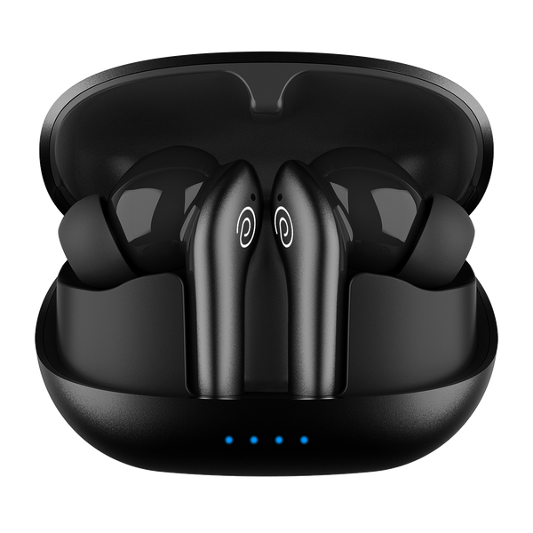 pTron Zenbuds Evo X1 Pro In-Ear TWS Earbuds, 65Hrs Playtime, 4 Mic TruTalk ENC Calls, Deep Bass, Bluetooth 5.3 Headphones,Fast Type-C Charging,Voice Asst. Touch Controls & IPX5 Water Resistant (Black)