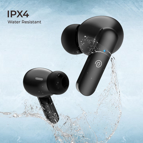pTron Basspods P81 in-Ear Wireless Earbuds, Pristine Sound, 32Hrs Playtime, Clear Calls TWS Earbuds, Bluetooth V5.1 Headphone, Type-C Fast Charging, Voice Assist & IPX4 Water Resistant (Black)