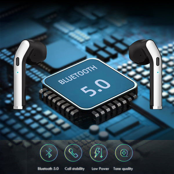 pTron Basspods 481 True Wireless Bluetooth v5.0 Headphones, Hi-Fi Stereo Sound, Fast Pairing, Passive Noise Cancelling TWS Earbuds, Voice Assistance, 12Hrs Playtime with Case & HD Mic (Black & Silver)