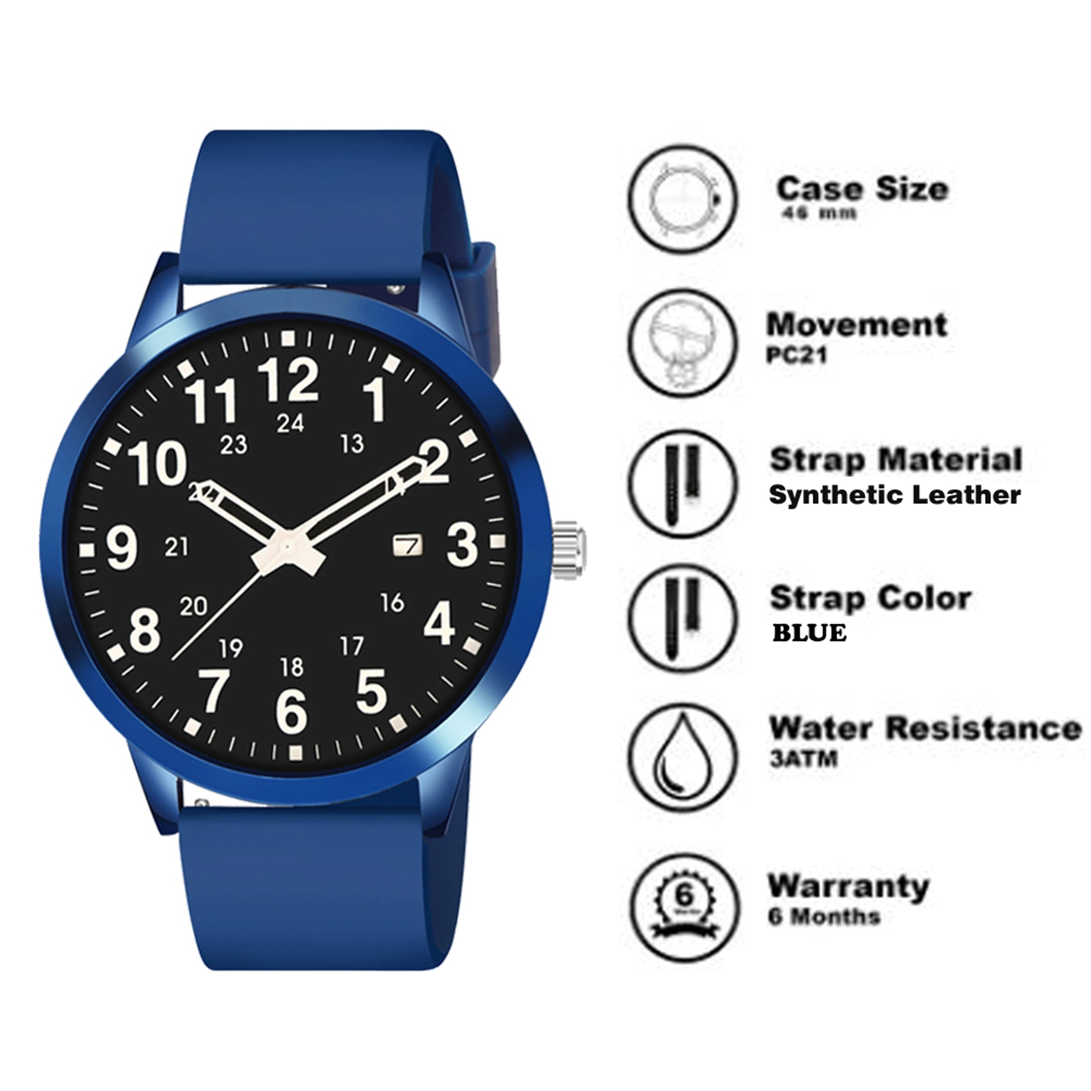 Analog Watch for Men - Blue