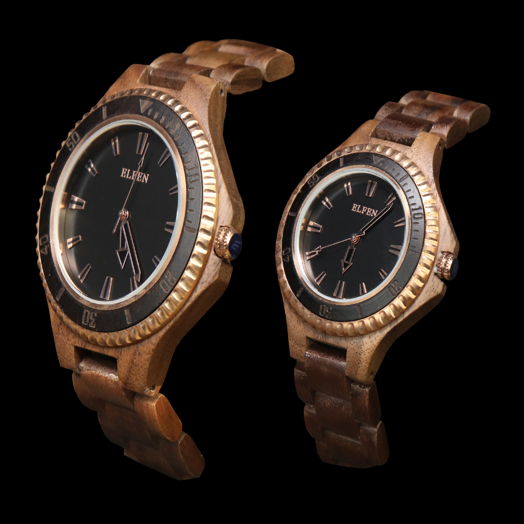 Buy Couple Watch set The Pride Mahogany in India at Best Price