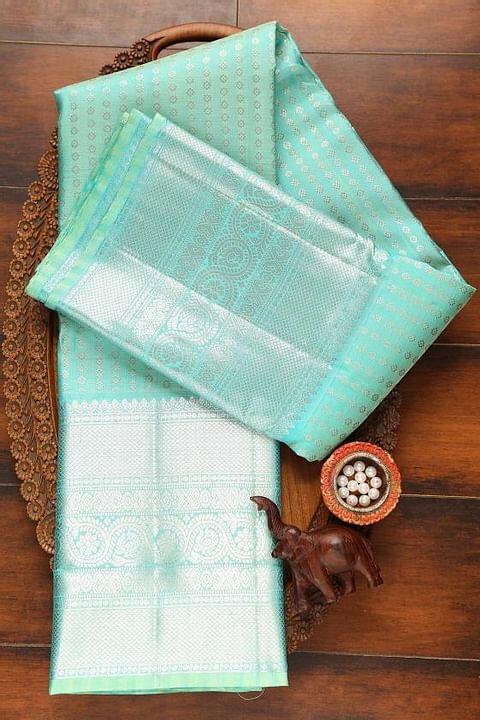 Tempting Firozi Soft Silk Saree With Dalliance Blouse Piece - Shop authentic Indian Women's Fashion by Silk Folks