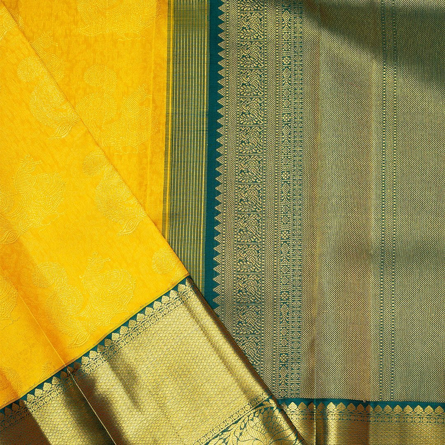 Blissful Yellow Soft Banarasi Silk Saree With Flattering Two Blouse Pi - Shop authentic Indian Women's Fashion by Silk Folks
