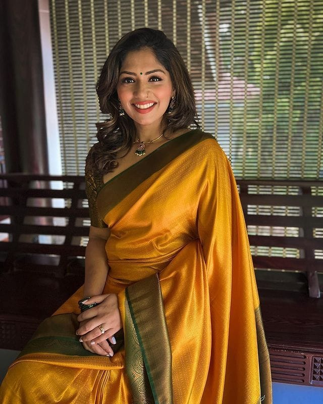 Bewitching Yellow Soft Silk Saree with Lissome Blouse Piece - Shop authentic Indian Women's Fashion by Silk Folks
