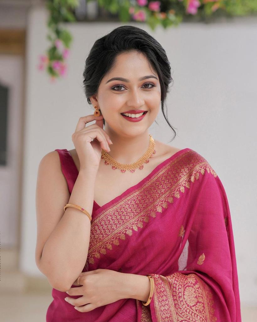 Tempting Dark Pink Soft Silk Saree With Imaginative Blouse Piece - Shop authentic Indian Women's Fashion by Silk Folks