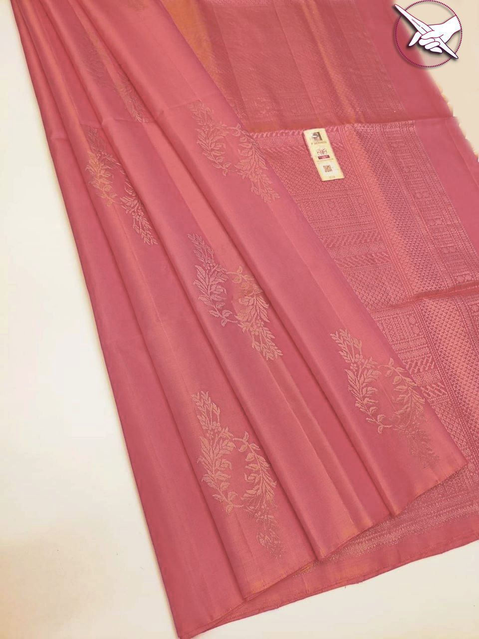 Artistic Baby Pink Soft Silk Saree With Pleasurable Blouse Piece - Shop authentic Indian Women's Fashion by Lajree