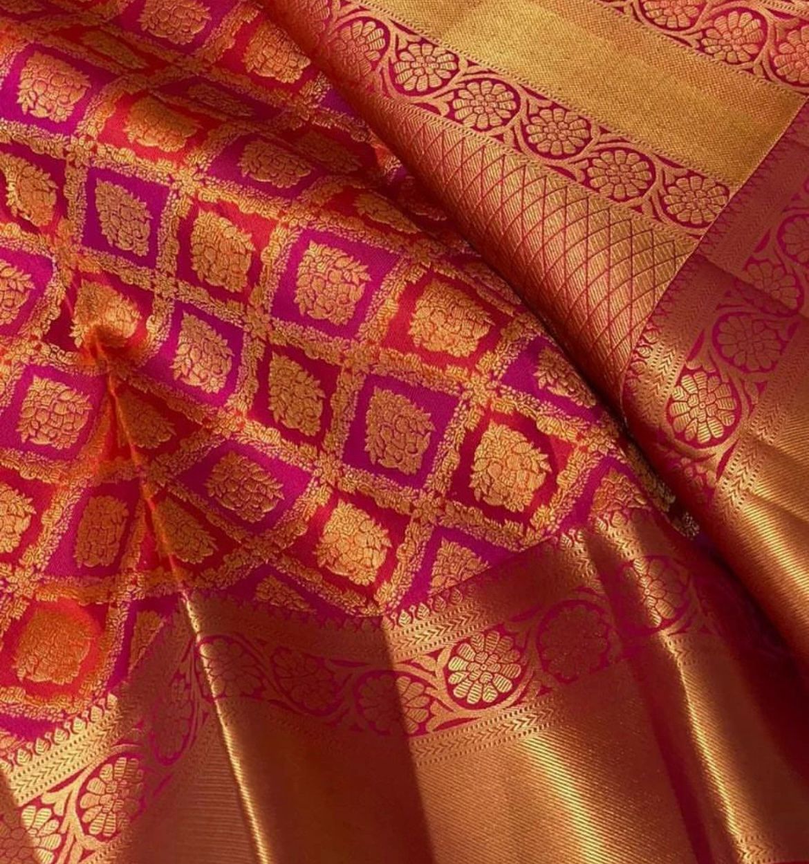 Angelic Red Soft Silk Saree With Imaginative Blouse Piece - Shop authentic Indian Women's Fashion by Silk Folks