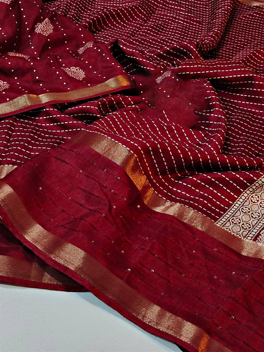 Extraordinary Red Digital Printed Dola Silk Saree With Epiphany Blouse - Shop authentic Indian Women's Fashion by Silk Folks