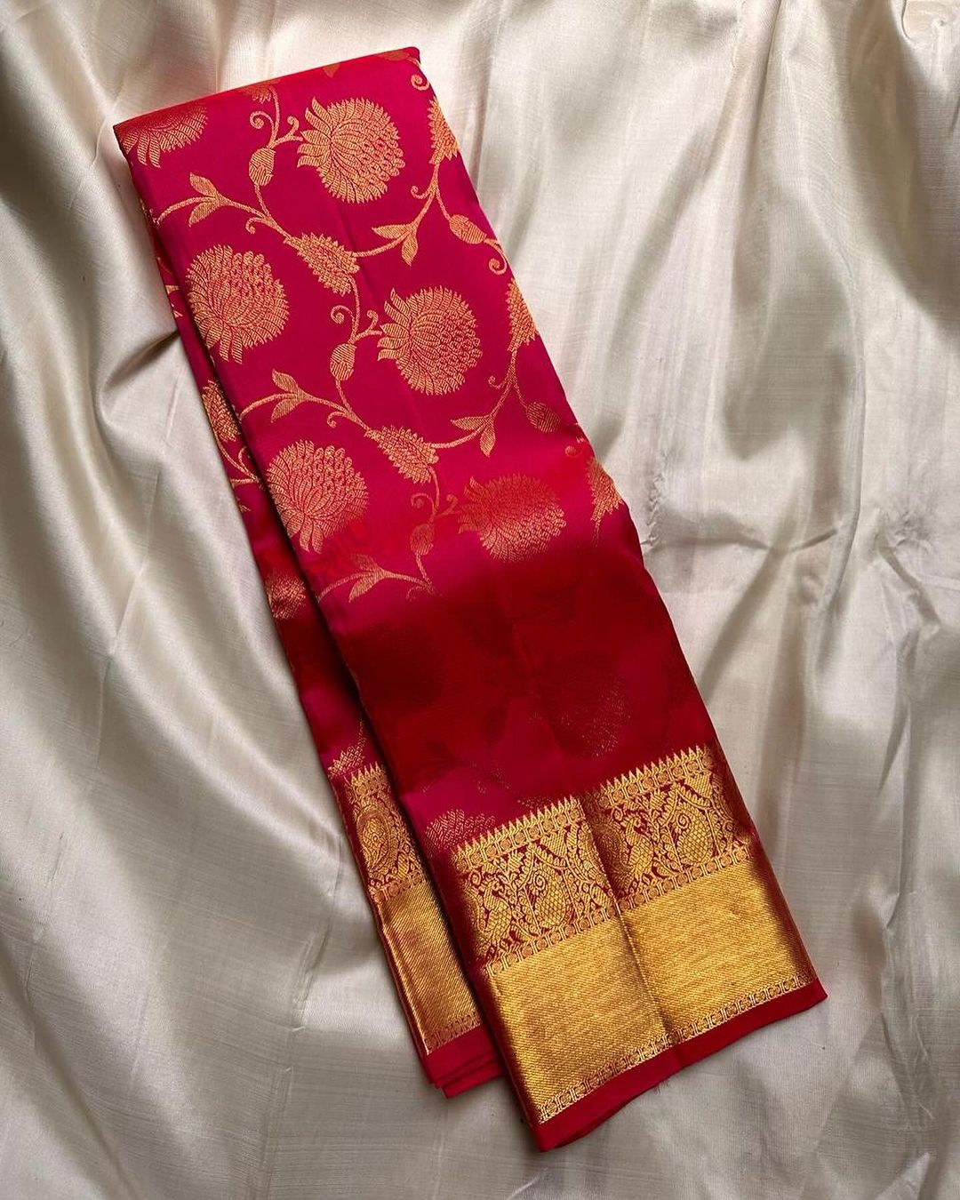 Precious Red Soft Banarasi Silk Saree With Extraordinary Blouse Piece - Shop authentic Indian Women's Fashion by Silk Folks