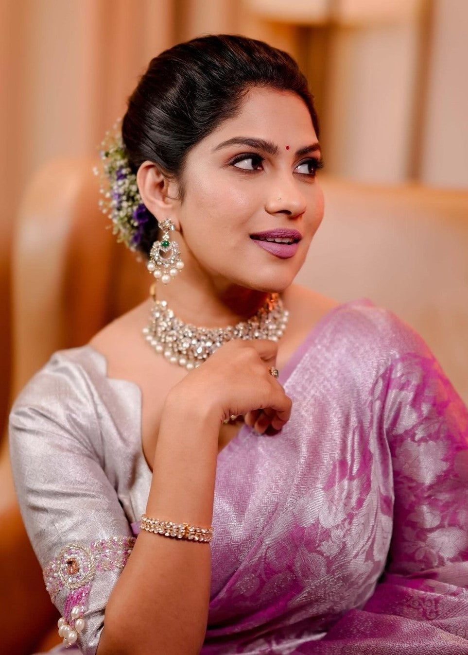 Adoring Pink Soft Silk Saree With Cynosure Blouse Piece - Shop authentic Indian Women's Fashion by Silk Folks