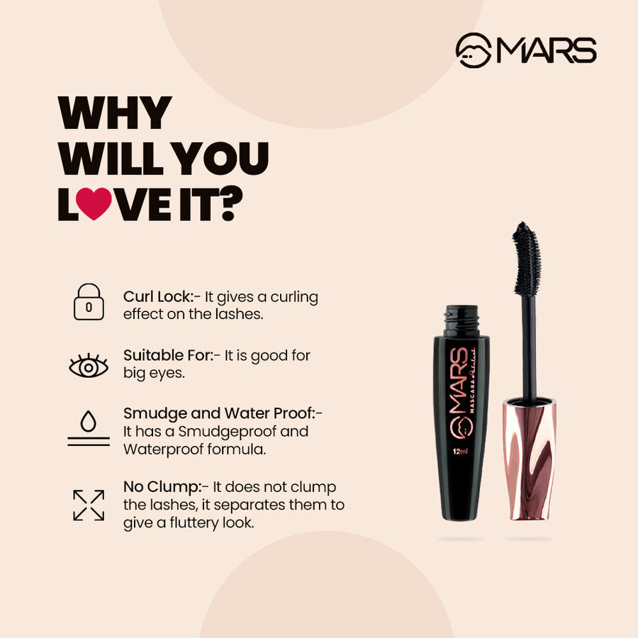 Smudge & Water Proof Mascara | Fabulash Mascara - Shop authentic Indian Beauty by MARS Cosmetics